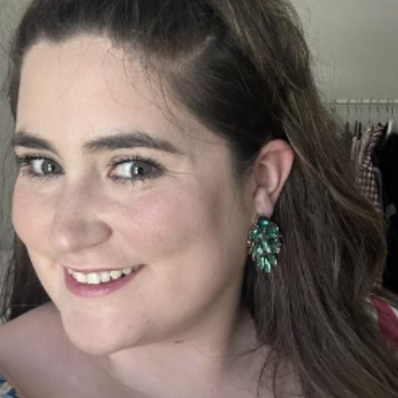 New ~ Anthropologie Ettika "Cry Me A River" Emerald Green Crystal Drop Earrings - Picture 12 of 16